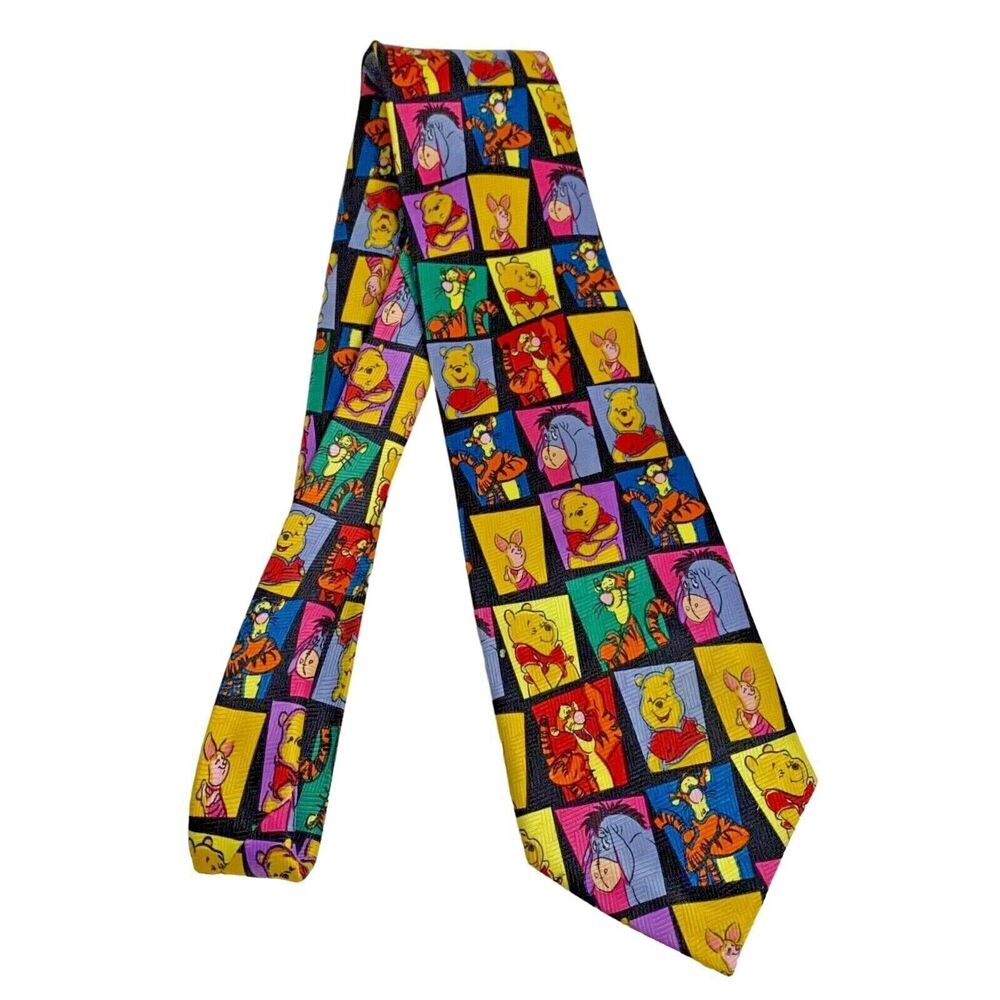 #7157 Winnie The Pooh Tiger Eyor Piglet Vintage Necktie 3.75 Wide